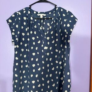 Women's Blue Polka Dot Top